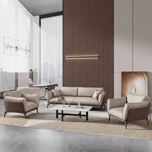 High Quality Luxury Modern Sectional Synthetic Leather Modular Sofa Bed 3 Pieces Selection Chinese Office Home Apartment School