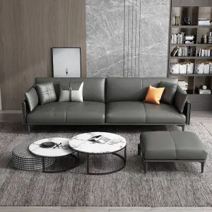 Modern Executive Office Reception Sofa PU Leather for Home Office or Hotel Set