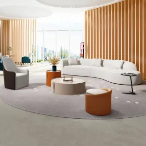 Modern Arc Moon Solid Wood Sofa Set Red Luxury Coffee Table Modular Multi-functional Commercial Office Reception Desks