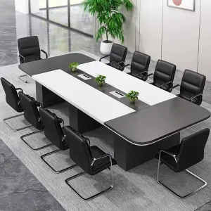 Large Modern Simple Office Desk Wooden Panel Simple Conference Room Workbench Long Negotiation Table for Conference Work