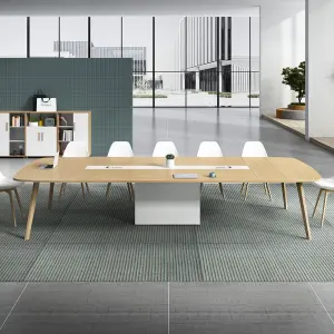 Modern Multi-functional Adjustable Height Meeting Desk Wood Panel Table Top Conference Board Room Home Office Commercial Office