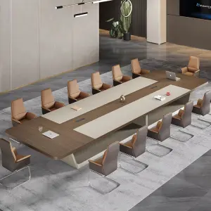 Modern Wood Extendable Conference Table for Hotel & School Use Large Creative Negotiation Commercial Office Furniture