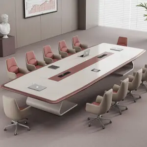 Hot Selling Modern Home Office Conference Table White Painted Adjustable Height Multi-functional Wood MDF