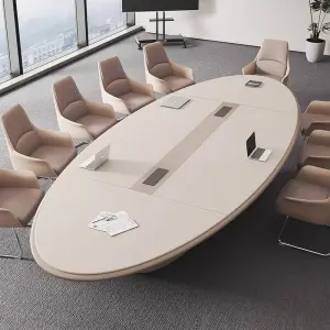Hot Selling Modern Office Desk Oval Painted Long Rectangular Conference Table for Negotiation for School Training Wood MDF