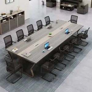 Hot Selling White Modern Office Desk Long Rectangular Wood MDF Conference Table for Negotiation Training Room