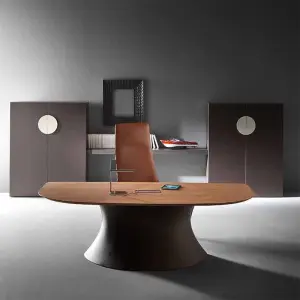 Creative New Office Furniture-Big Boss Table for CEO Executives Wooden Executive Desk for Designers Panel Style Office Space