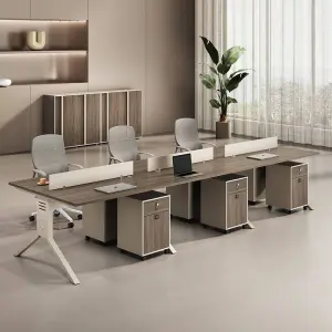 Modern Staff Office Desk Manual Wooden Screen Partition Modular Office Work Stations Partitions Whiteboard