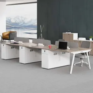 Prise Autonome Modern Wooden Panel Modular Multi-functional Office Workstations with Customizable Logo for Villa Use