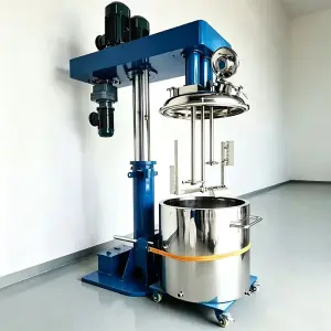 Multi Functional Three Shaft Vacuum Mixer Hydraulic Lifting Mixing Machine for High Viscosity Adhesive