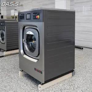 Oasis Commercial Fully Automatic Full Stainless Steel 10K 15Kg 20Kg 25Kg Steam Heating AC220V/380V 3.5HP Laundry Small Drum