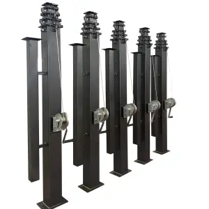 Stock 6M/7M Factory Direct Sale Manual Winch Telescopic Mast Telescopic Antenna Mast