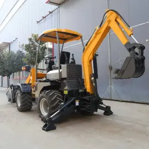 Compact TOHO TH10-50 EPA Engine Komatsu Mini Loader Backhoe Loader 4x4 Wheel Loader with Motor & Pump for Sale