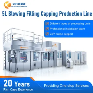 CE Certification Electric 3000-6000BPH 5L Blowing Filling Capping Production Line for Beverage/fruit Pulp Drinks