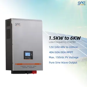3kw 1.5kw 2kw 4kw 5kw 6kw off Grid Hybrid Solar Inverters 40A 60A Mppt Build in 12v 24v 220v Pure Sine Wave