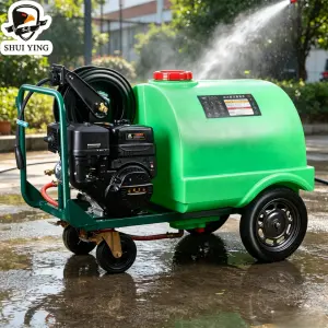 250Bar 3750psi Gasoline Powered High Pressure Cleaner New Heavy Duty for Engine 300L Tank Car Wash Shop
