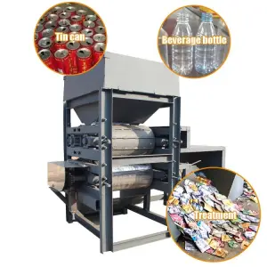 Low Price Cans Flattening Recycling Machine for Sale/Can Flattener Machine for Flattening Aluminum Iron Cans/cans Press Machine