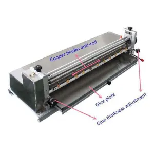 Small 380mm Glue Applicator Spreader Application Manual Cardboard Paper Sheet Adhesive Coating Pasting Gumming Gluing Machine