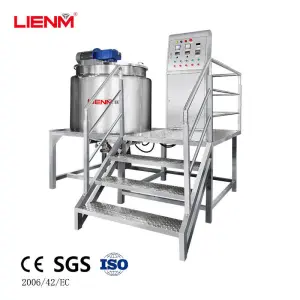Factory Wholesale LIENM SUS304 Stainless Steel 500L 1000L Capacity Liquid Soap Cosmetic Mixing Machine Whit Heating Function