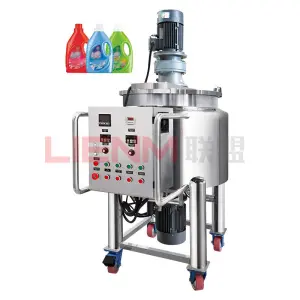 Factory Custom Stainless Steel Liquid Mixer Machine 200L 300L 500L Liquid Mixer tank Creams Cosmetics Liquid Soap Mixer