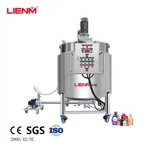 Super Stable Stainless Steel Liquid Mixing tank with Agitator for Making Cosmetics, Detergents, and Viscous Liquids CE ISO EU