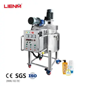 Good Price Cosmetic Lotion Cream Paste Emulsifier Mixer Tank High Shear Homogenizer Liquid Soap Mixing Equipment Pump Motor Gear
