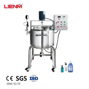 60L 500L Liquid Washing Mixer Machine Steam Heating Jacketed Mixing tank with Stirring Making Hand Sanitizer Detergent CE ISO EU