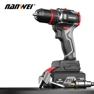 Nanwei Brushless Cordless Battery Rated Voltage 21V Power Tools Set 13mm Lithium Drill