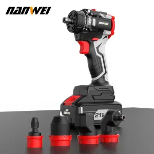 NANWEI D5219P Industrial Keyless Chuck Brushless Cordless Impact Drill Power Multi-Head Drilling Machine
