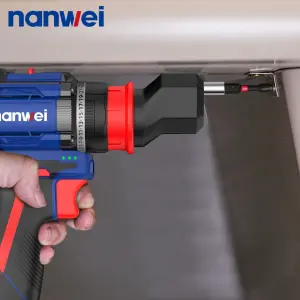 NANWEI Hot Selling Durable 16V Brushless Lithium Battery Variable Speed Multi-head Electric Drill with Conversion Head
