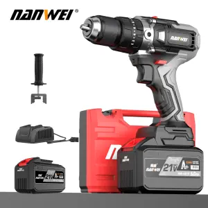 NANWEI 20V 13mm Larger Motor Heavy Quality Battery Cordless Power Tool Kit Electric Impact Drills