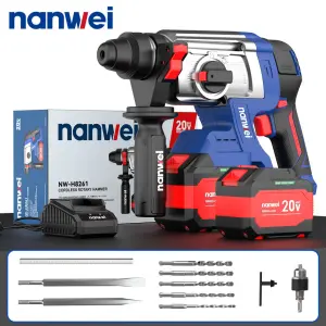 Nanwei Professional Rechargeable Rotary 21v Cordless Hammer Drill with Lithium Battery