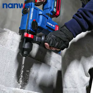 Nanwei Max LITHIUM-ION BRUSHLESS 26mm Concrete Breaker Drilling Capacity Cordless Rotary Hammer Kit with Battery and Charger