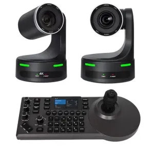 4K PTZ Camera System with 20X Optical Zoom & Joystick Controller Kit for Broadcast, Live Production, Large Venues