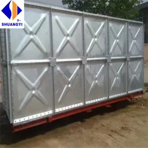 Shuangyi 5000L 40000L 100000L 250CBM 500m3 HDG Galvanized Steel Round/Square Water Storage Tank CE ISO Certified Industrial