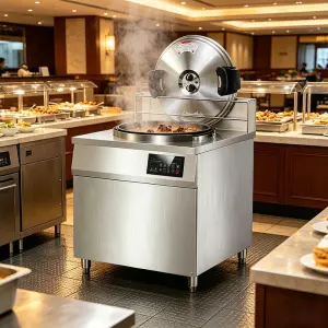 40 Quart 40 Litre Commercial Electric Pressure Cooker Big Size Pot Adjustable Pressure Setting Stainless Steel Cabinet Type