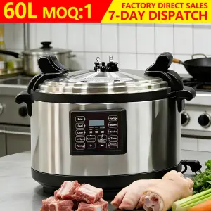 60L Commercial Cooking Equipment Electric Pressure Cooker Large Capacity Stainless Steel Multifunction Cooker Restaurant Hotel