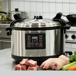 Large Sized Multi-functional 65 Liters Electric Pressure Cooker Big Capacity 65L Stainless Steel Commercial Electric Cooking Pot