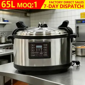 Large Stainless Steel Commercial 65L Electric Pressure Cooker 65Qt Household Outdoor 11-in-1 Multi-Function Cooking Rice Making