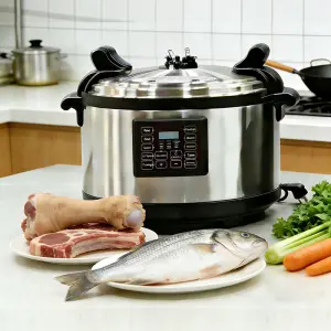 Commercial Kitchen Equipment 73L Electric Pressure Cooker 77 Quart Smart Pot Cooking Chicken Beef Mutton Camel Meat