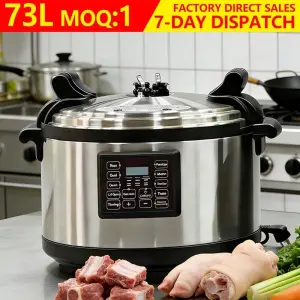 Professional Commercial Stainless Steel 73 Electric Pressure Cooker Smart Large Pot with Multi-Function Cooking Hotel Use