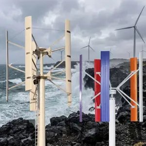 Low Wind Speed 5 Blades Aluminum Alloy 11.5m Height 10.5m Rotor Diameter Large Generator 400v 200kw Model H-200kw Vertical Wind