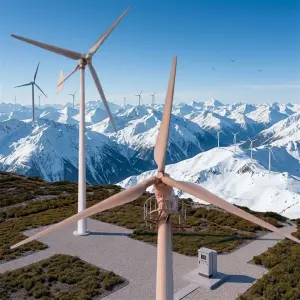Wholesale Low Rpm Solar Energy Storage System Vertical Wind Generator 200kw High Efficiency 11.5m Turbine Height Aluminum Alloy