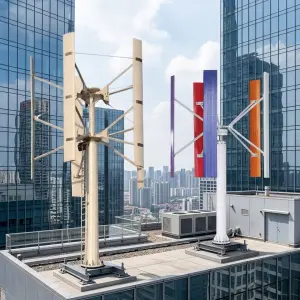 High Quality 100KW H Type Wind Generator Energy Power Vertical Axis Windmill Wind Turbine 400V 9.5m Rotor Diameter Aluminum