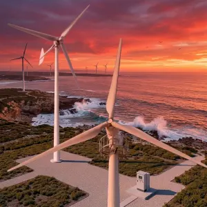 100kW Horizontal Axis Wind Turbine 220v/380v/400v Electronic Control Permanent Magnet Direct Drive 3 Blades 19m Wind Generator
