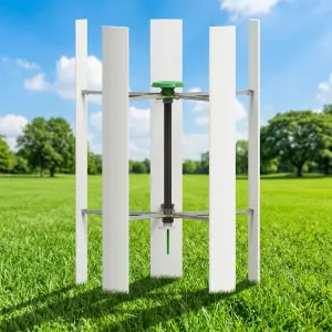 High Efficiency 5 Blades 100kw 380v Strong Wind Generator Vertical Axis Wind Turbine 9.5m Rotor Diameter 10m Height