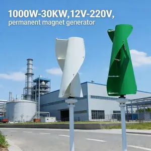1KW 1KVA 3KW 5KW Vertical Axis Wind Turbine Generator 12V 24V 48V 3-Phase PMG