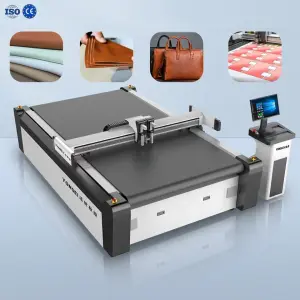 CNC Oscillating Knife Leather Cutting Machine Automatic Digital Flatbed Leather Cutter for Shoes Bags Furniture