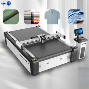 CNC Oscillating Knife Cloth Textile Garment Apparel Fabric Sofa Cutting Machine with Automatic Layout CCD Camera
