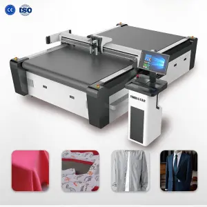 YS CNC Fabric Cutting Table Cloth Multi Layers Automatic Table Fabrics Digital Cutting Machine With Round Knife Tool