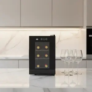 16L 6 Bottles Household Hotel Single Door Mini Fridge Electronic Wine Cooler